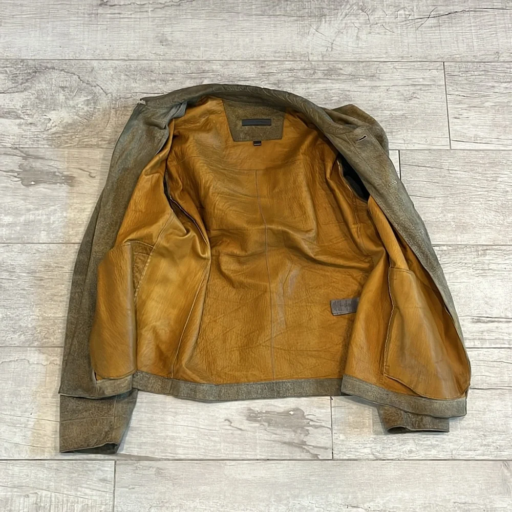 John Varvatos Ivey Leather Shirt Jacket‎ Size 50 - Picture 12 of 13